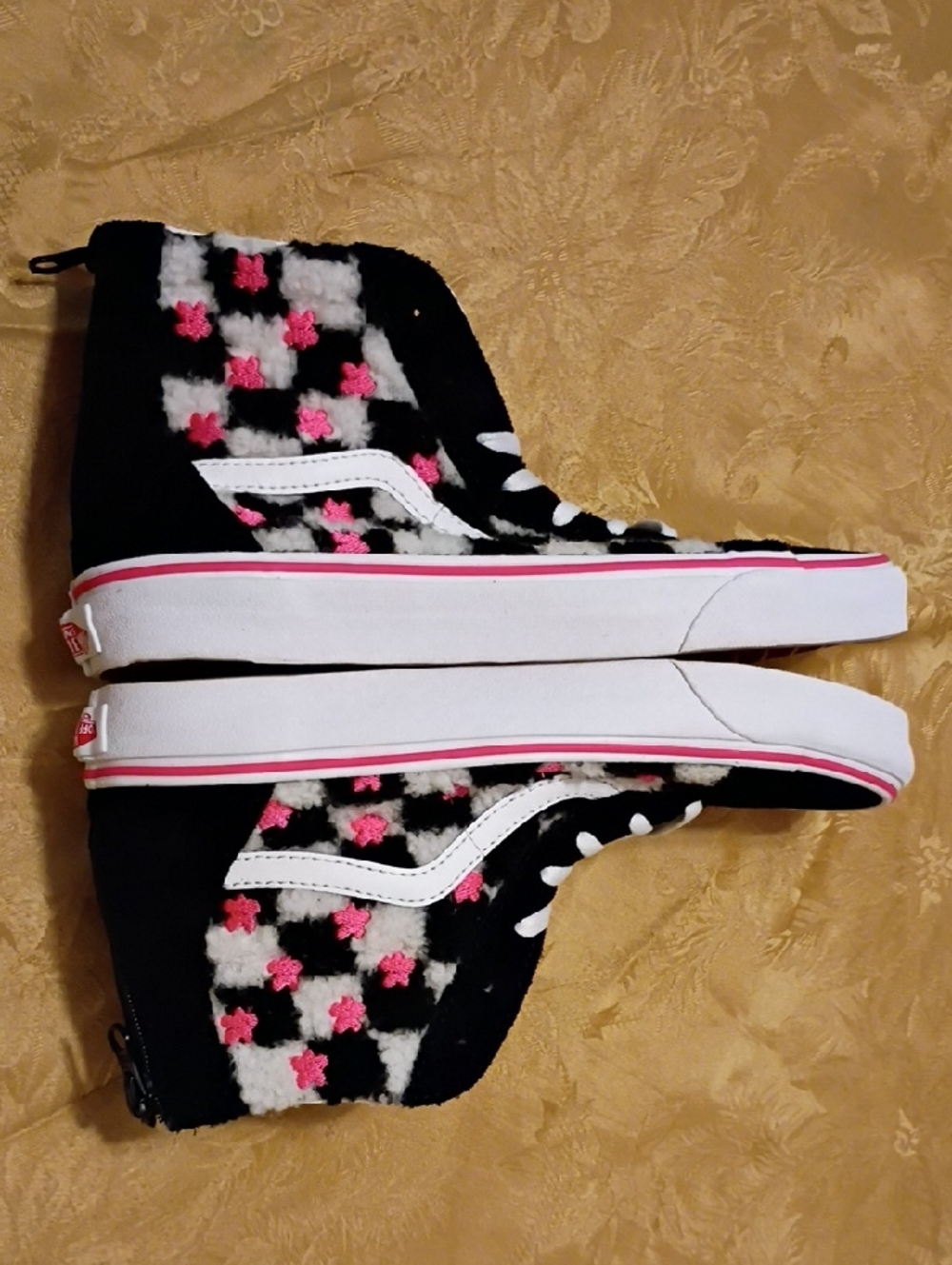 VANS Sk8-Hi Black/White & Pink Leopard High-Top Sneakers Women's 8.0 Men's 6.5 - Picture 7 of 12